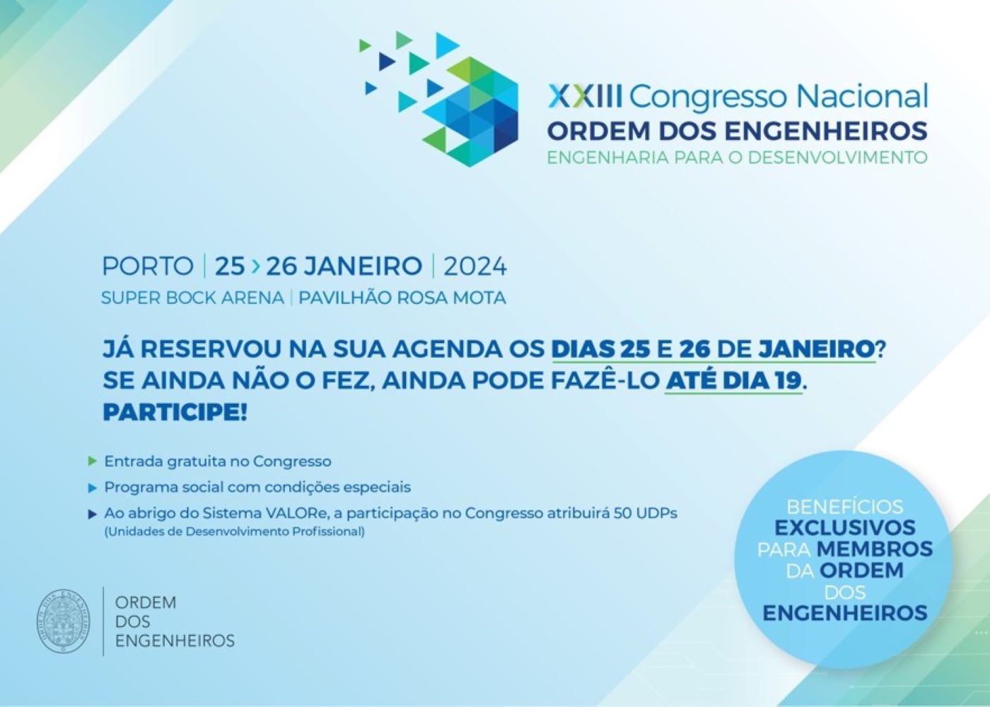 XXIII Congresso Nacional da Ordem dos Engenheiros - Engenharia para o Desenvolvimento