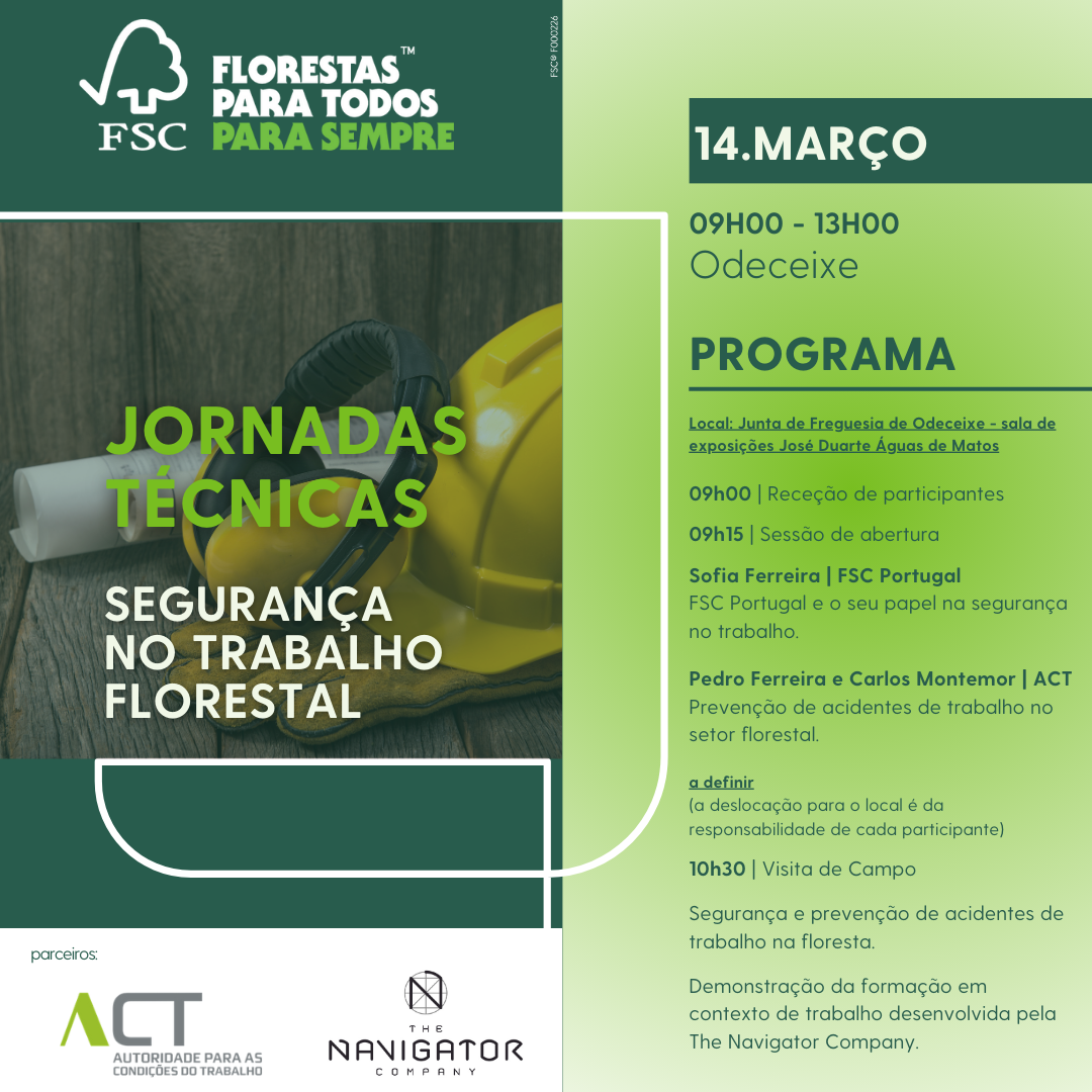 Segurança no Trabalho Florestal - Jornadas Técnicas do FSC Portugal de 2024