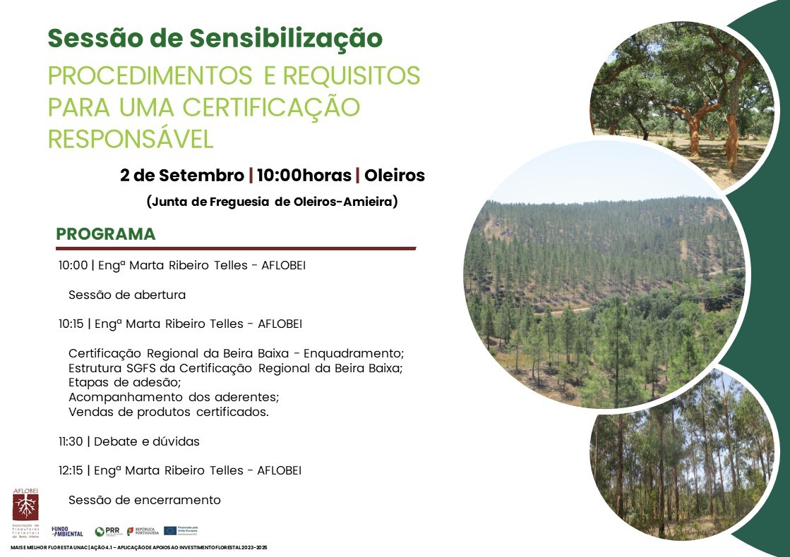 Ação de Sensibilização | Procedimentos e Requisitos para uma Certificação Responsável